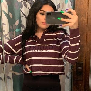 Guess stripped crop top